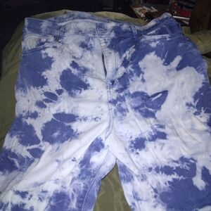 NOBO Men's Indigo and White Relaxed Jeans